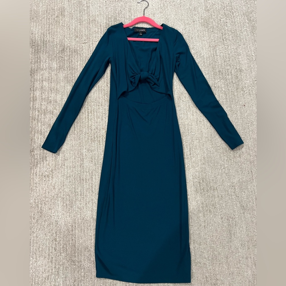 Teal intermix dress xs